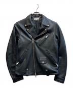 BEAUTY&YOUTHビューティーアンドユース）の古着「シープ ダブルライダースジャケット」｜ブラック