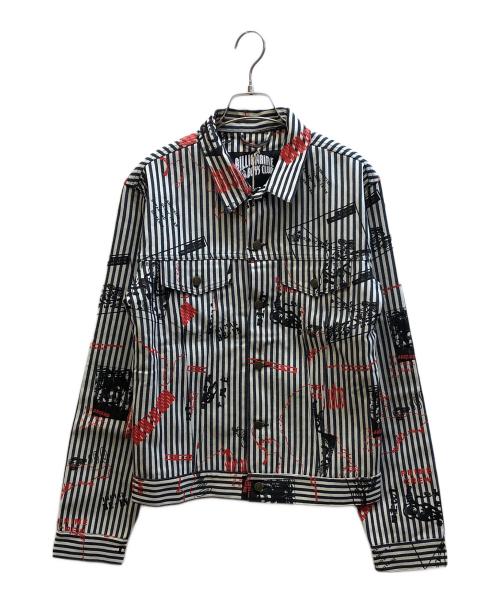 BILLIONAIRE BOYS CLUB（ビリオネアボーイズクラブ）BILLIONAIRE BOYS CLUB (ビリオネアボーイズクラブ) ストライプジャケット ネイビー サイズ:S 未使用品の古着・服飾アイテム