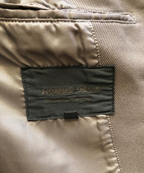 COMME des GARCONS HOMME DEUX（コムデギャルソン オム ドゥ）COMME des GARCONS HOMME DEUX (コムデギャルソン オム ドゥ) ポリ縮絨テーラードジャケット ブラウン サイズ:Mの古着・服飾アイテム