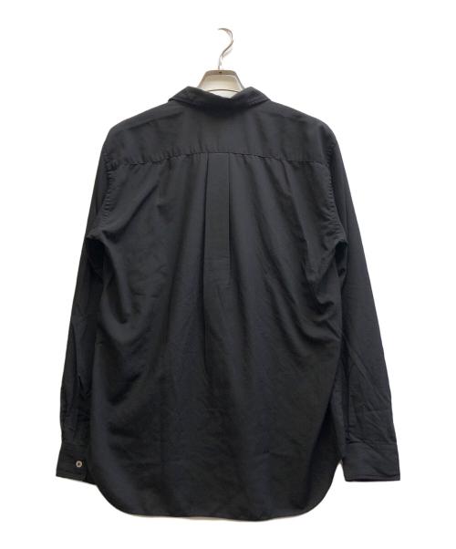 COMME des GARCONS HOMME DEUX（コムデギャルソン オム ドゥ）COMME des GARCONS HOMME DEUX (コムデギャルソン オム ドゥ) ポリ縮絨L/Sシャツ ブラック サイズ:Mの古着・服飾アイテム