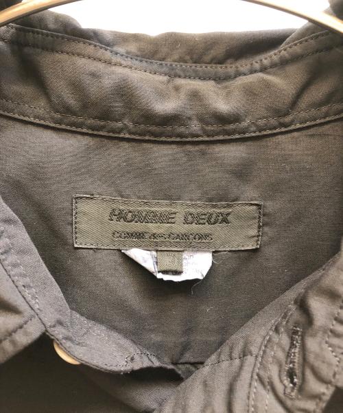 COMME des GARCONS HOMME DEUX（コムデギャルソン オム ドゥ）COMME des GARCONS HOMME DEUX (コムデギャルソン オム ドゥ) ポリ縮絨L/Sシャツ ブラック サイズ:Mの古着・服飾アイテム