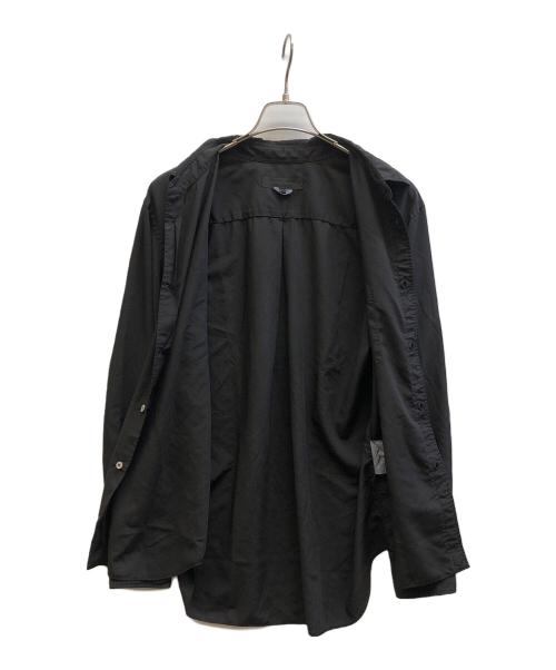 COMME des GARCONS HOMME DEUX（コムデギャルソン オム ドゥ）COMME des GARCONS HOMME DEUX (コムデギャルソン オム ドゥ) ポリ縮絨L/Sシャツ ブラック サイズ:Mの古着・服飾アイテム