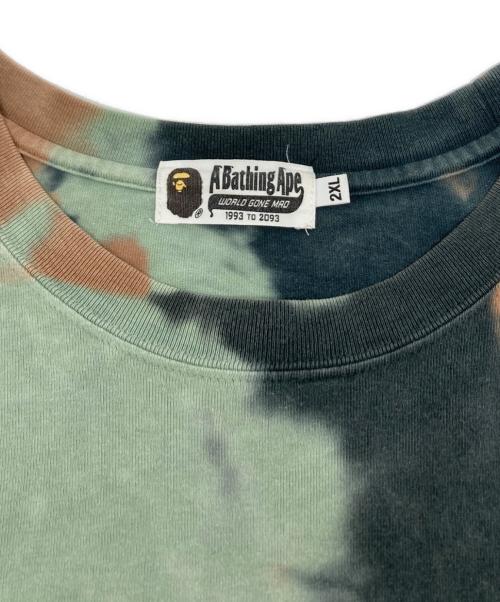 A BATHING APE（アベイシングエイプ）A BATHING APE (アベイシングエイプ) タイダイパターンTシャツ/001CSJ301006M マルチカラー サイズ:2XLの古着・服飾アイテム