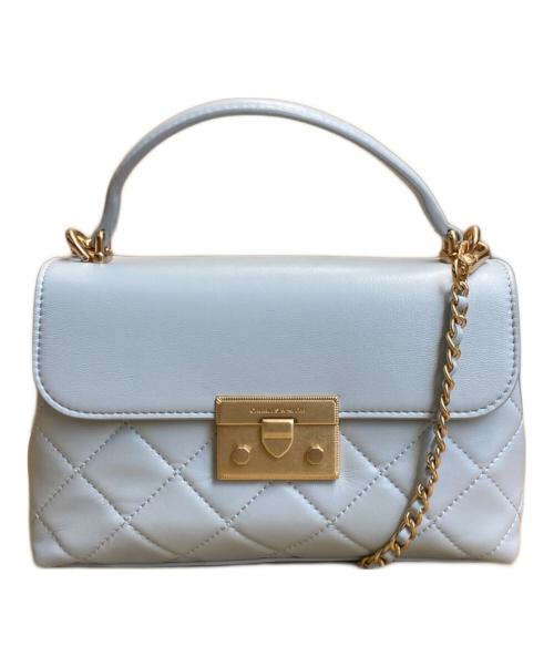 CHARLES & KEITH（チャールズアンドキース）CHARLES & KEITH (チャールズ＆キース) アルヴァ キルトチェーンストラップトップハンドルバッグ ブルーの古着・服飾アイテム