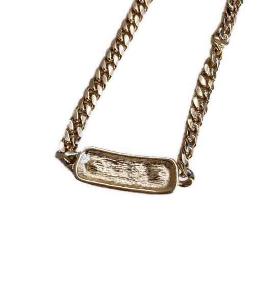 Christian Dior（クリスチャン ディオール）Christian Dior (クリスチャン ディオール) ロゴプレートブレスレット ゴールドの古着・服飾アイテム