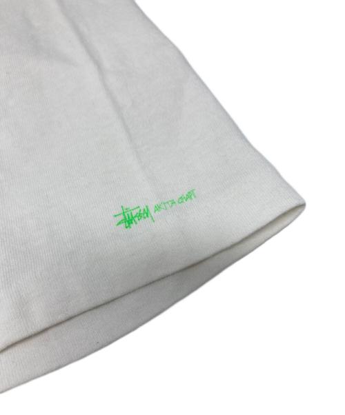 stussy（ステューシー）stussy (ステューシー) HECTIC (ヘクティク) デラステューTシャツ ホワイト サイズ:LARGEの古着・服飾アイテム