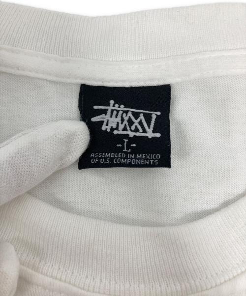 stussy（ステューシー）stussy (ステューシー) Fall 86 プリントTシャツ/25周年記念 ホワイト サイズ:Lの古着・服飾アイテム