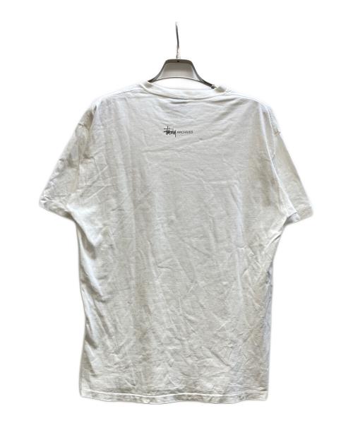 stussy（ステューシー）stussy (ステューシー) ROUGH AND RUGGED GEARTシャツ ホワイト サイズ:Lの古着・服飾アイテム