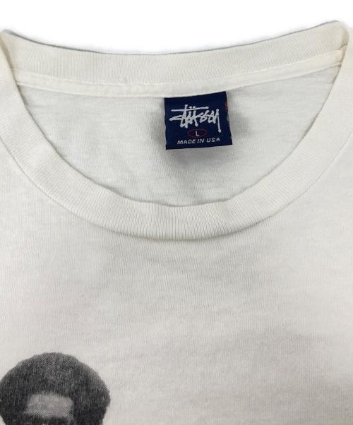 stussy（ステューシー）stussy (ステューシー) ROUGH AND RUGGED GEARTシャツ ホワイト サイズ:Lの古着・服飾アイテム