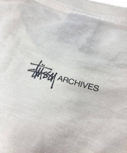 stussy（ステューシー）stussy (ステューシー) ROUGH AND RUGGED GEARTシャツ ホワイト サイズ:Lの古着・服飾アイテム