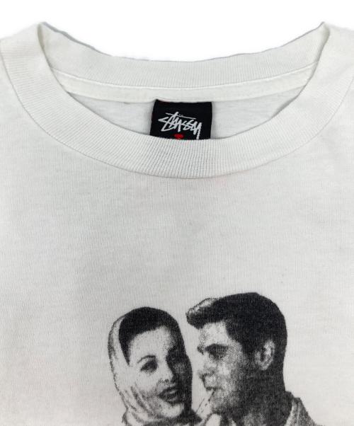stussy（ステューシー）stussy (ステューシー) プリントTシャツ/ローマの休日 ホワイト サイズ:Lの古着・服飾アイテム
