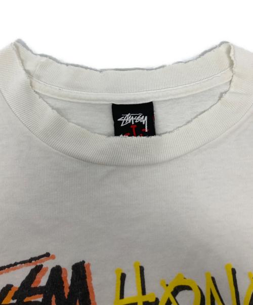 stussy（ステューシー）stussy (ステューシー) プリントTシャツ ホワイト サイズ:Lの古着・服飾アイテム