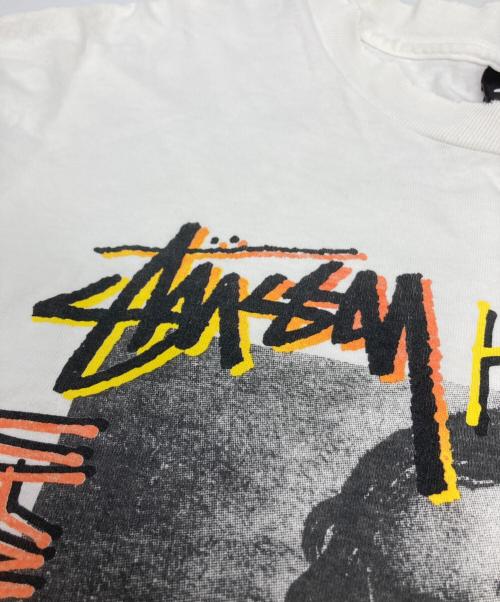 stussy（ステューシー）stussy (ステューシー) プリントTシャツ ホワイト サイズ:Lの古着・服飾アイテム