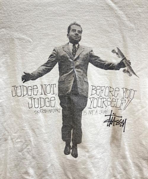 stussy（ステューシー）stussy (ステューシー) フォトTシャツNixon ホワイト サイズ:Lの古着・服飾アイテム