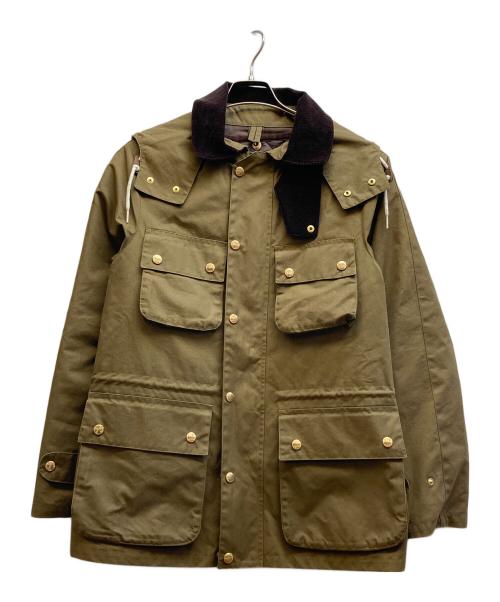 MACKINTOSH（マッキントッシュ）MACKINTOSH (マッキントッシュ) KITSUNE (キツネ) キルティングライナー付 フーデッド ブルゾン グリーン サイズ:38の古着・服飾アイテム