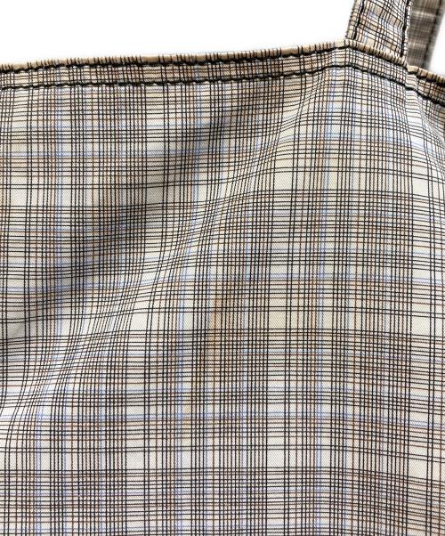 PRADA（プラダ）PRADA (プラダ) ナイロンチェックトートバッグ グレーの古着・服飾アイテム