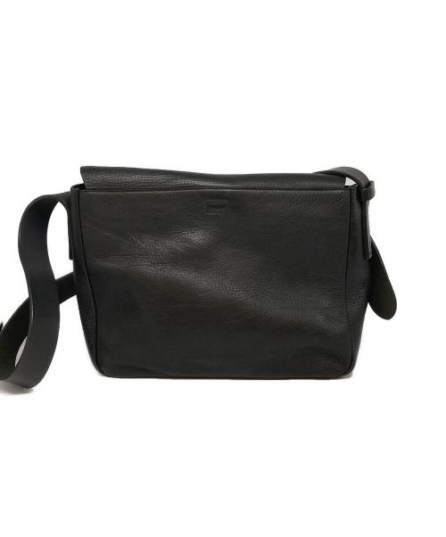 SOMES（ソメス）SOMES (ソメス) シボ革ショルダーバッグ ブラックの古着・服飾アイテム