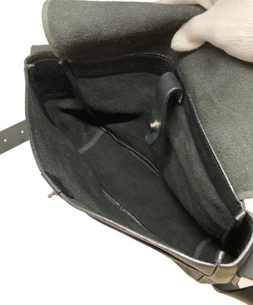 SOMES（ソメス）SOMES (ソメス) シボ革ショルダーバッグ ブラックの古着・服飾アイテム