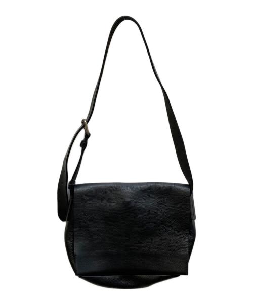 SOMES（ソメス）SOMES (ソメス) シボ革ショルダーバッグ ブラックの古着・服飾アイテム