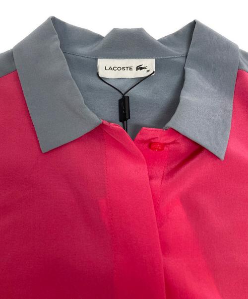 LACOSTE（ラコステ）LACOSTE (ラコステ) ノースリーブワンピース グレー×ピンク サイズ:36の古着・服飾アイテム