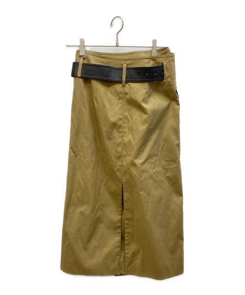CELINE（セリーヌ）CELINE (セリーヌ) ベルト付ロングラップスカート オリーブ サイズ:36の古着・服飾アイテム