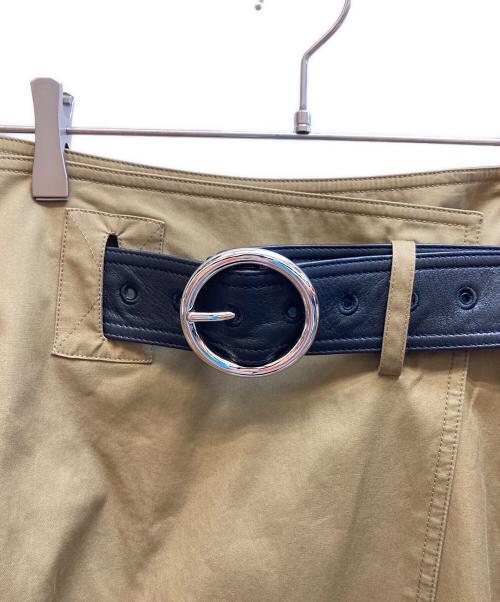 CELINE（セリーヌ）CELINE (セリーヌ) ベルト付ロングラップスカート オリーブ サイズ:36の古着・服飾アイテム