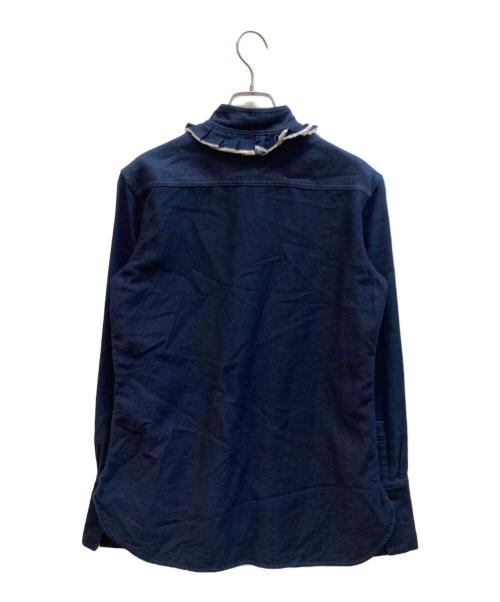 Y's（ワイズ）Y's (ワイズ) フリル襟L/Sシャツ ネイビー サイズ:1の古着・服飾アイテム