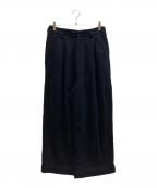 Y'sワイズ）の古着「ウールワイドパンツ」｜ブラック