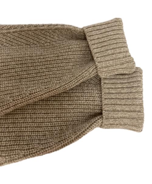 ESTNATION（エストネーション）ESTNATION (エストネーション) 畦モックネックウールニット ベージュ サイズ:Mの古着・服飾アイテム