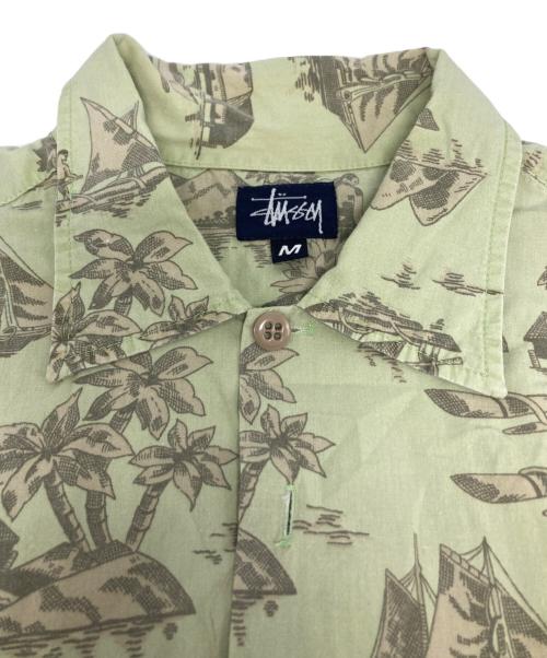 stussy（ステューシー）stussy (ステューシー) アロハシャツ グリーン サイズ:Mの古着・服飾アイテム