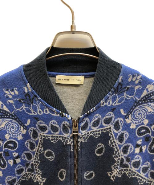 ETRO（エトロ）ETRO (エトロ) ペイズリー柄スウェットブルゾン ブルー サイズ:Mの古着・服飾アイテム