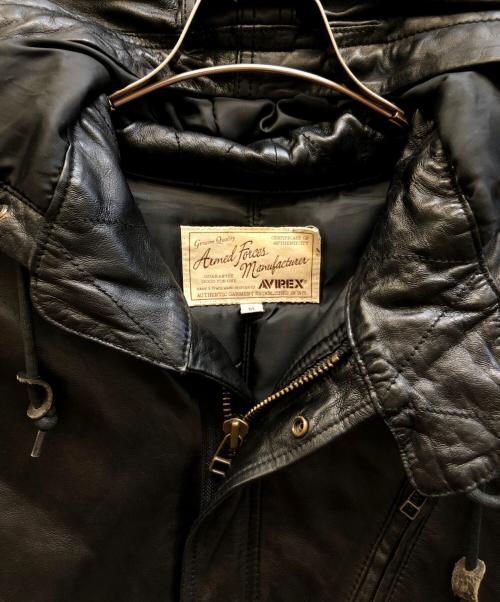 AVIREX（アヴィレックス）AVIREX (アヴィレックス) レザーモッズコート ブラック サイズ:Ⅿの古着・服飾アイテム