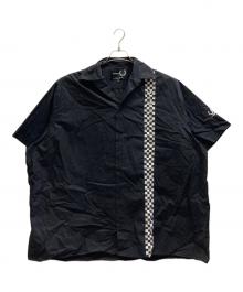 RAF SIMONS×FRED PERRY（ラフシモンズ×フレッドペリー）の古着「コラボ半袖シャツ / SM1866/102/00381/387」｜ブラック