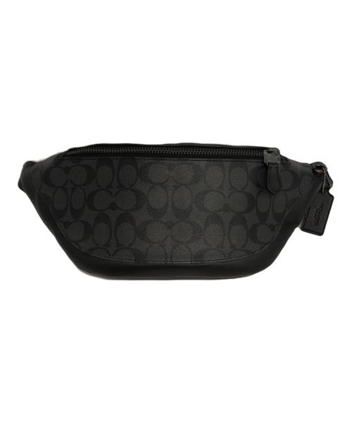 COACH（コーチ）COACH (コーチ) ワーレン ベルト バッグ シグネチャー キャンバス ブラックの古着・服飾アイテム