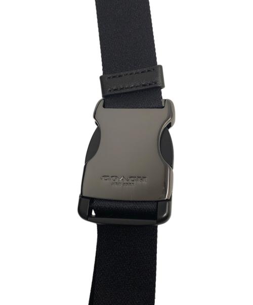 COACH（コーチ）COACH (コーチ) ワーレン ベルト バッグ シグネチャー キャンバス ブラックの古着・服飾アイテム