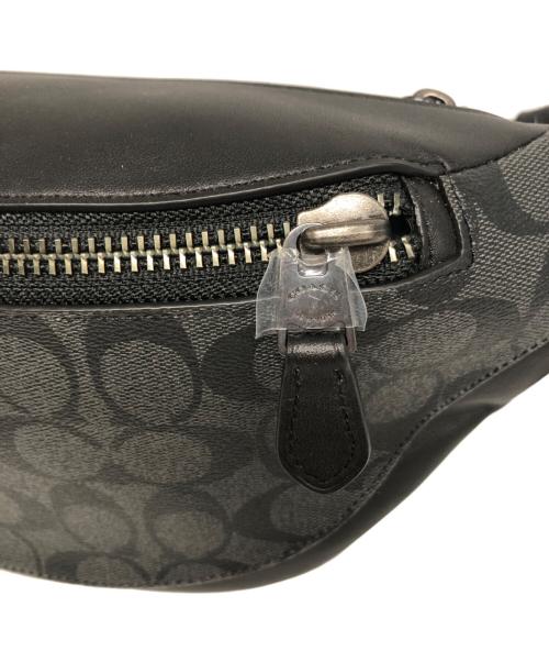 COACH（コーチ）COACH (コーチ) ワーレン ベルト バッグ シグネチャー キャンバス ブラックの古着・服飾アイテム