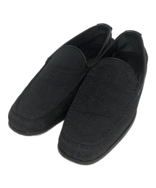 GUCCI（グッチ）GUCCI (グッチ) GGキャンバスドライビングシューズ ブラック サイズ:5の古着・服飾アイテム