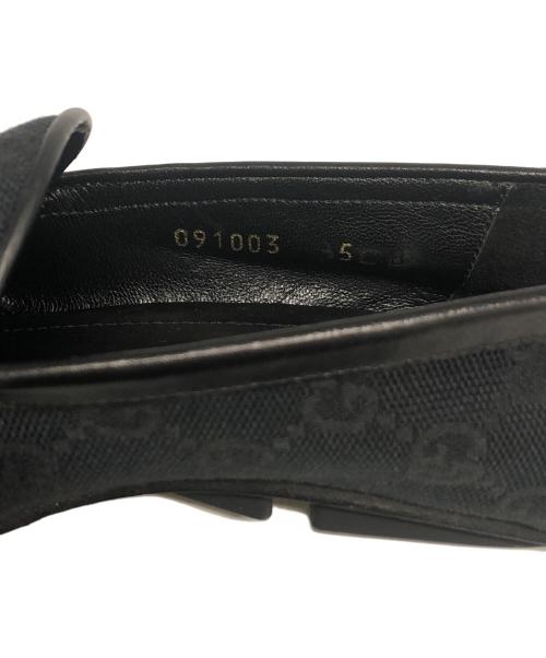GUCCI（グッチ）GUCCI (グッチ) GGキャンバスドライビングシューズ ブラック サイズ:5の古着・服飾アイテム