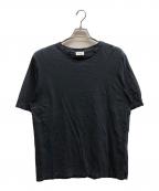 Saint Laurent Parisサンローランパリ）の古着「ダメージ加工ロゴ刺繍Tシャツ/UP53201601127」｜ブラック