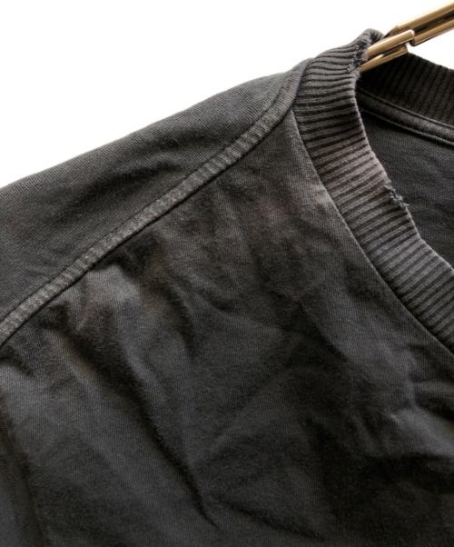 Saint Laurent Paris（サンローランパリ）Saint Laurent Paris (サンローランパリ) ダメージ加工ロゴ刺繍Tシャツ/UP53201601127 ブラック サイズ:Sの古着・服飾アイテム