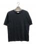 Saint Laurent Paris（サンローランパリ）の古着「ダメージ加工ロゴ刺繍Tシャツ/UP53201601127」｜ブラック