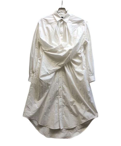 Millanni（ミランニ）Millanni (ミランニ) デザインシャツワンピース ホワイト サイズ:2の古着・服飾アイテム
