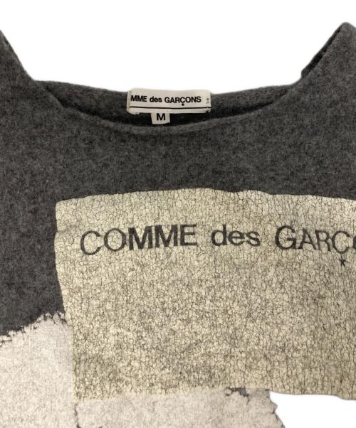 COMME des GARCONS（コムデギャルソン）COMME des GARCONS (コムデギャルソン) ひび割れプリントニット グレー サイズ:Mの古着・服飾アイテム