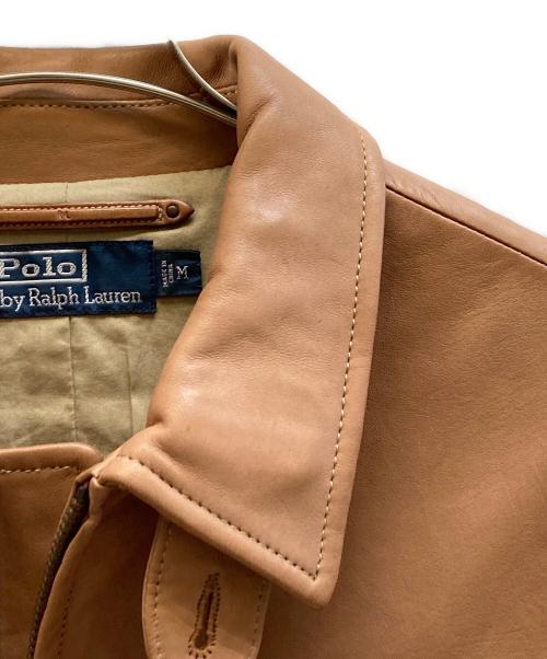 POLO RALPH LAUREN（ポロ・ラルフローレン）POLO RALPH LAUREN (ポロ・ラルフローレン) ラムレザージャケット ブラウン サイズ:Mの古着・服飾アイテム
