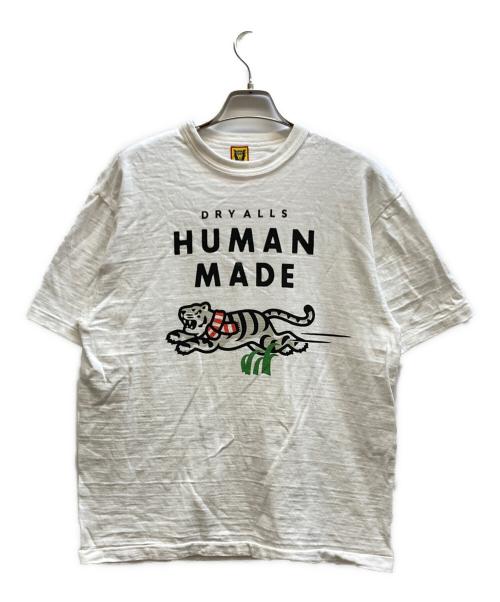 HUMAN MADE（ヒューマンメイド）HUMAN MADE (ヒューマンメイド) タイガープリントTシャツ ホワイト サイズ:Lの古着・服飾アイテム