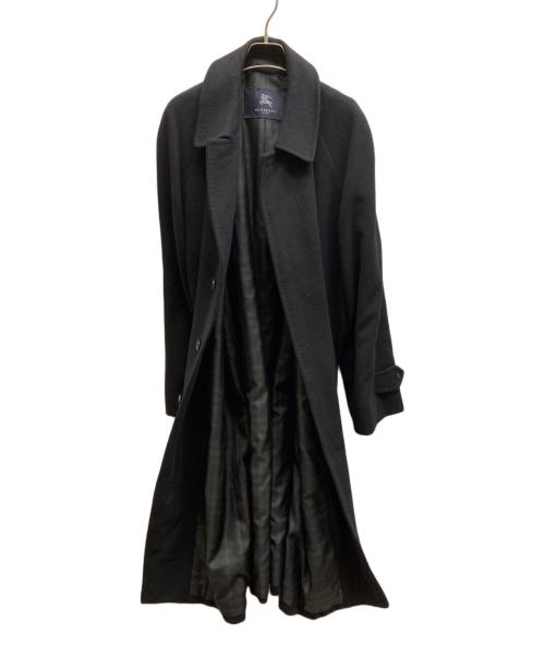 BURBERRY LONDON（バーバリーロンドン）BURBERRY LONDON (バーバリーロンドン) カシミヤ混アンゴラウール 比翼ステンカラーコート ブラック サイズ:-の古着・服飾アイテム