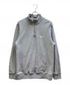 stussyステューシー）の古着「ハーフジップスウェット」｜グレー