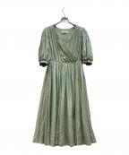 HER LIP TOハーリップトゥ）の古着「Airy Volume Sleeve Dress/1241105055」｜グリーン