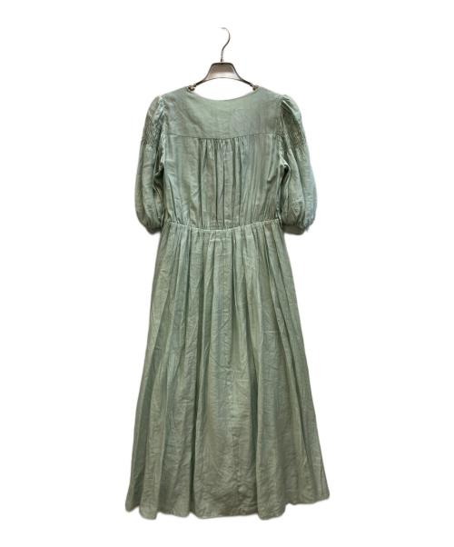 HER LIP TO（ハーリップトゥ）Her lip to (ハーリップトゥ) Airy Volume Sleeve Dress/1241105055 グリーン サイズ:Mの古着・服飾アイテム
