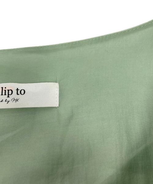 HER LIP TO（ハーリップトゥ）Her lip to (ハーリップトゥ) Airy Volume Sleeve Dress/1241105055 グリーン サイズ:Mの古着・服飾アイテム